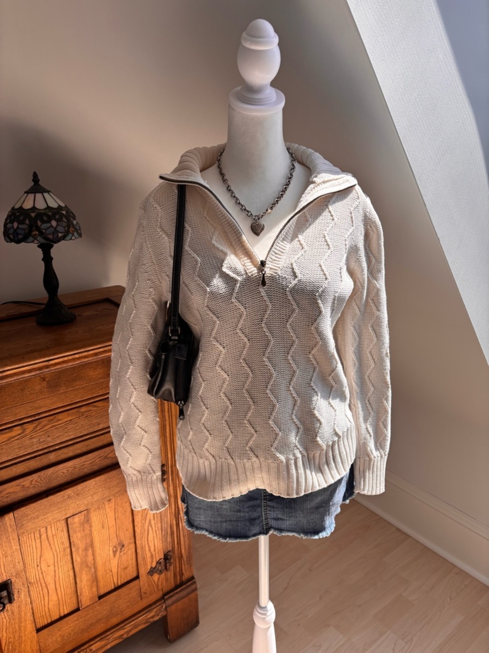 Northern Reflections Knit Zip Sweater 🤍